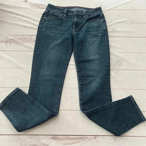 American Giant Denim - American Giant Womens Dakota Stretch Denim Skinny Blue Dark Wash Jeans USA 27